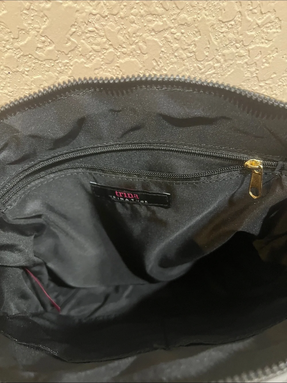 Trina Turk Black Floral Crossbody with Multicolor Blooms